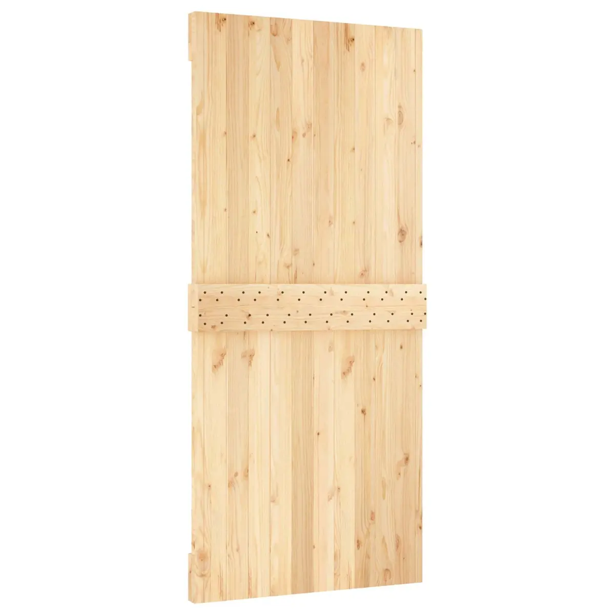 Sliding Door Solid Pine Wood Natural White 95x210cm Modern Room Divider