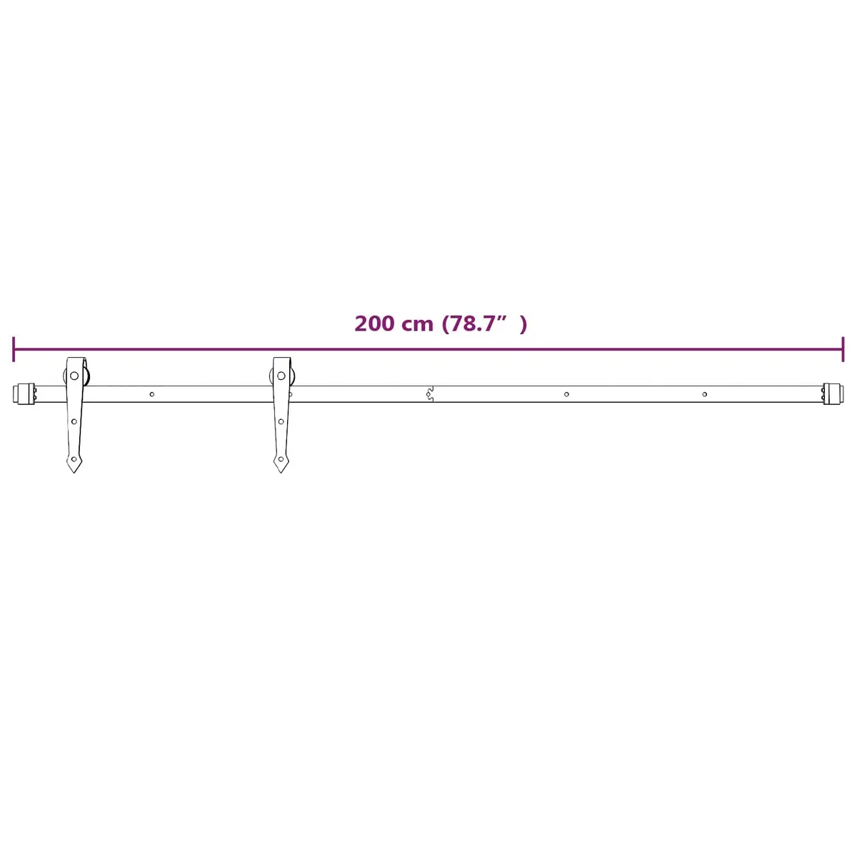 Sliding Door Natural Wood 70 x 210 cm Modern Space-Saving Interior Divider