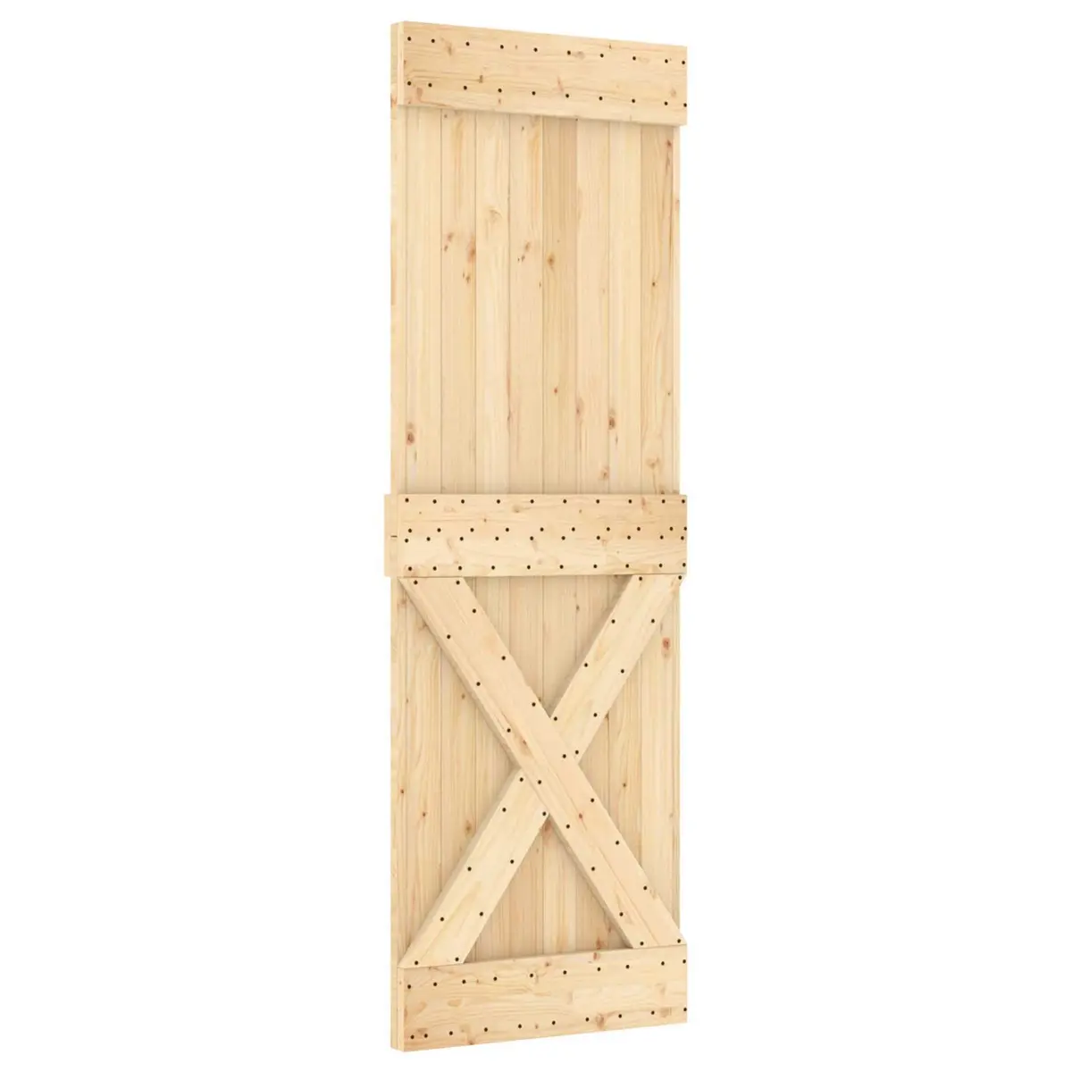 Sliding Door Natural Wood 80 x 210 cm Solid Pine Modern Interior Room Divider
