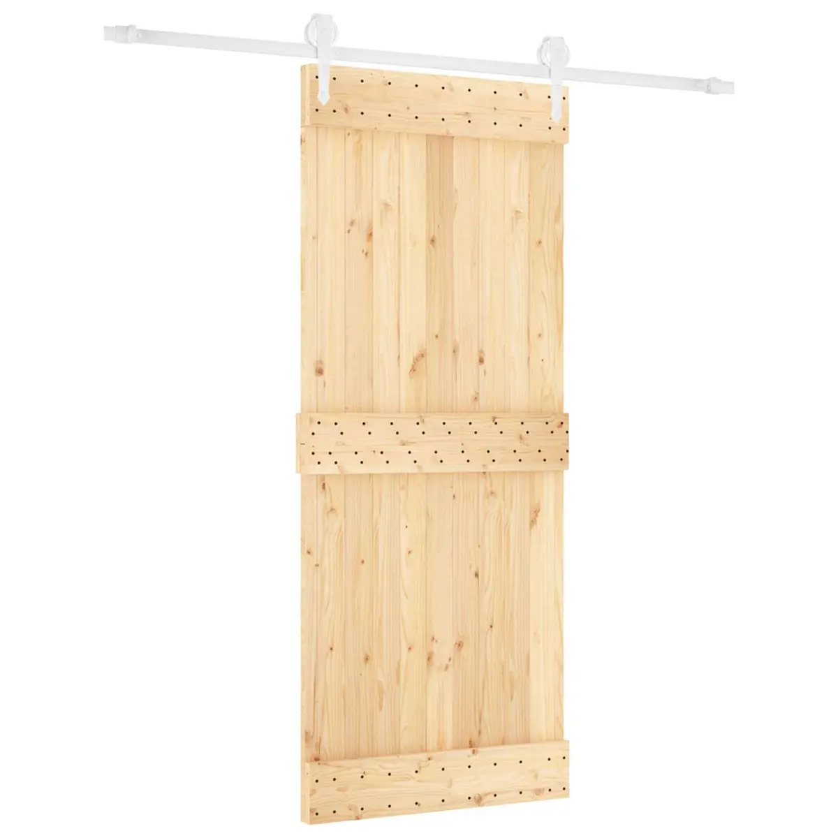 Sliding Door Natural White 85x210cm Solid Pine Wood Modern Interior Room Divider