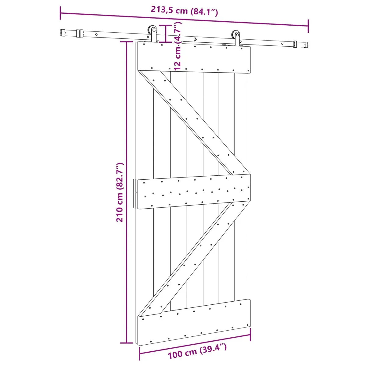 Brown Sliding Door with Smooth Operation