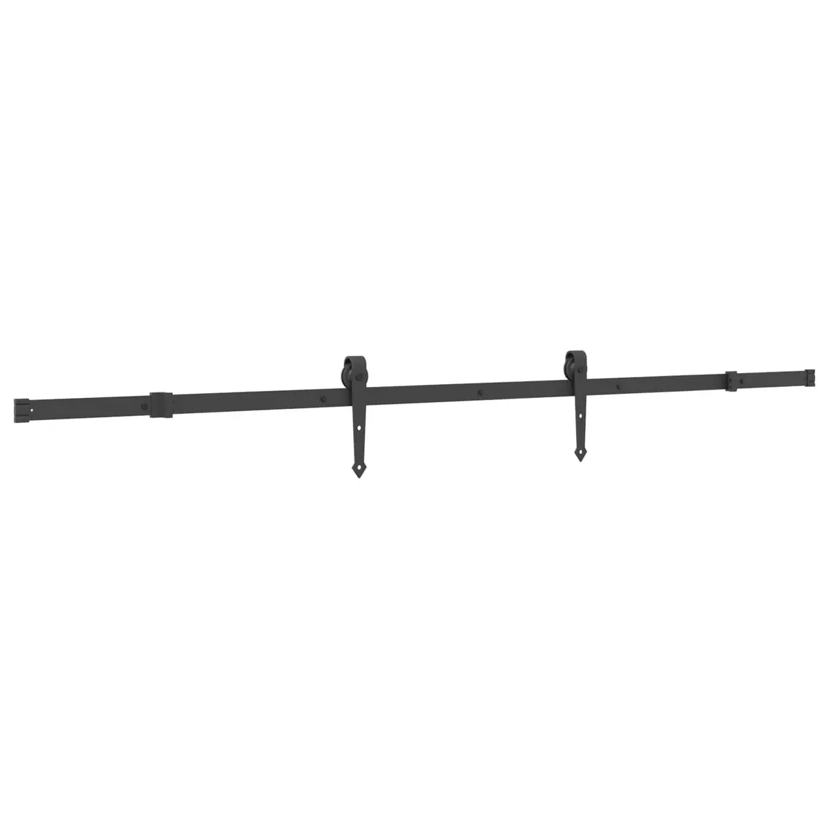 Sliding Door Natural Wood 90x210cm Modern Room Divider Space-Saving Black Track