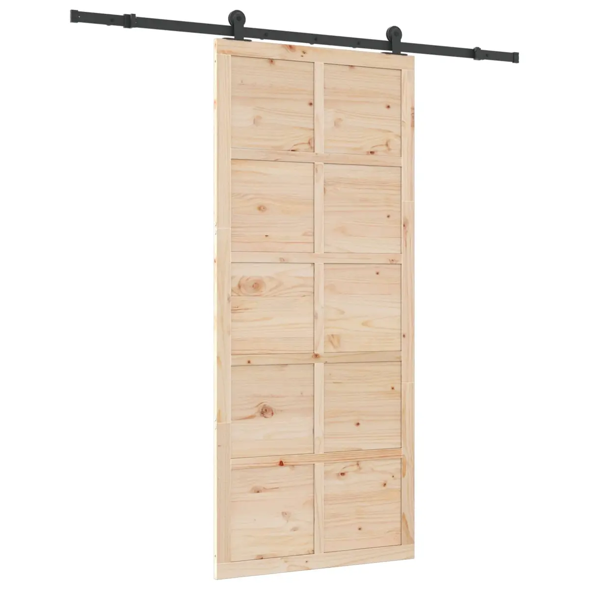 Sliding Door 90 x 208 cm Natural Pine Wood