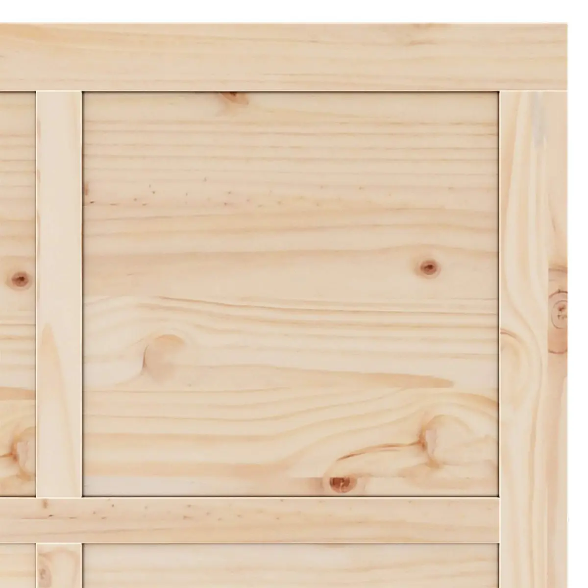 Sliding Door Brown 100 x 208 cm Solid Pine Wood Modern Interior Room Divider