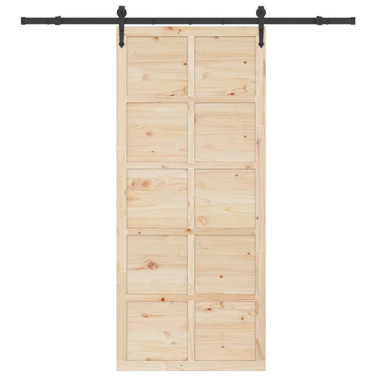 Sliding Door 80x208cm Natural Solid Pine Wood Modern Interior Room Divider