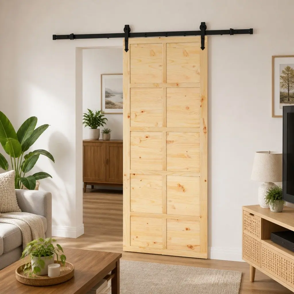 Sliding Door in Pine Wood