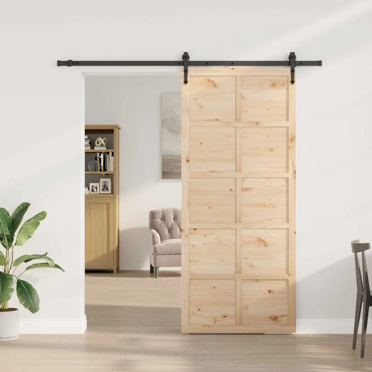 Sliding Door in Pine Wood