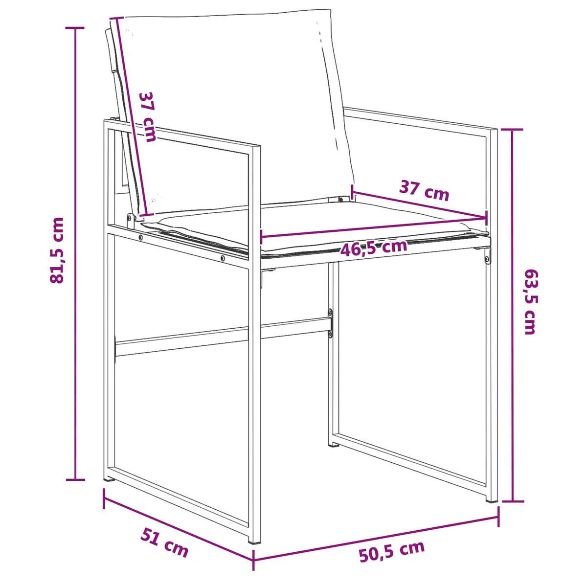 5-Piece Outdoor Dining Set with Strong Steel Frame