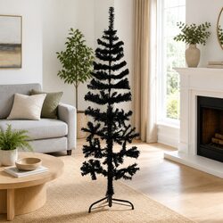 Compact Half Christmas Tree - 150cm Black