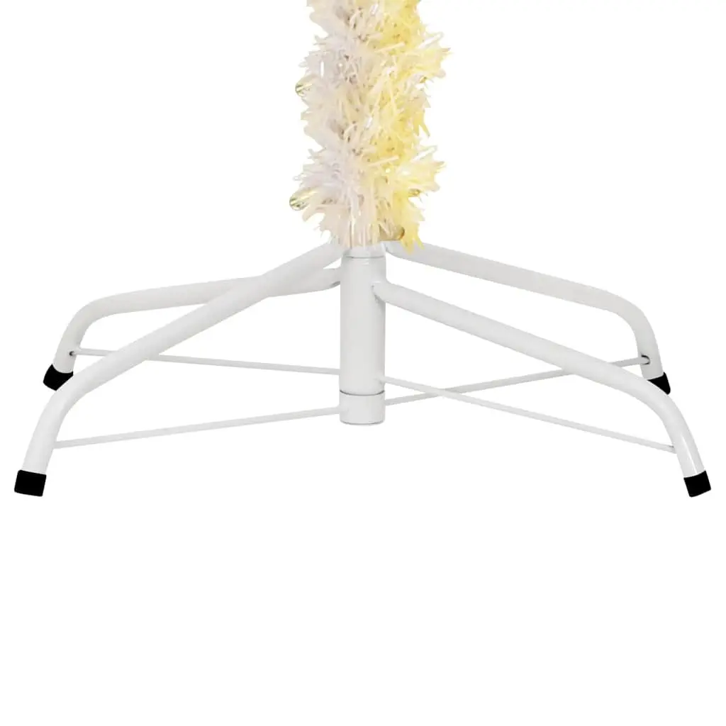 Artificial Christmas Tree White 180cm Iridescent Tips PVC Seasonal Holiday Decor
