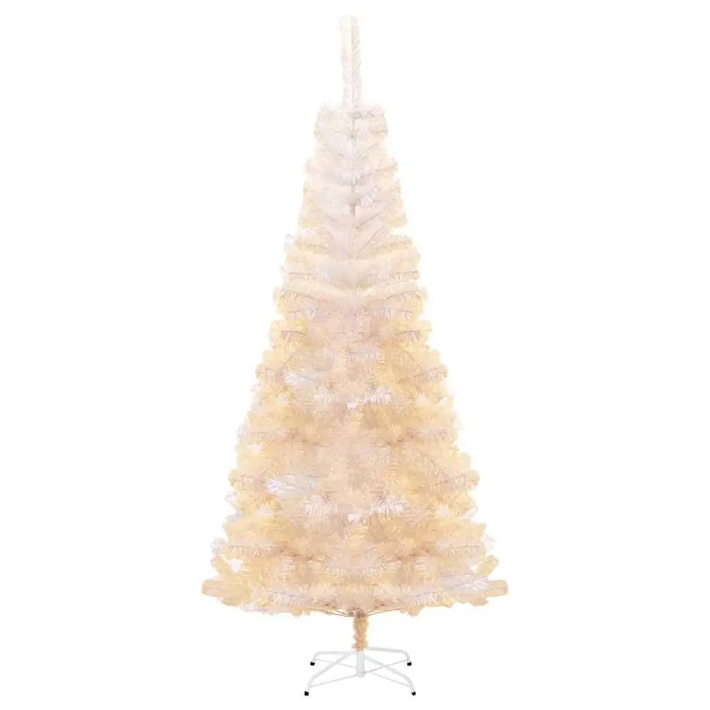 Artificial Christmas Tree White 240cm Iridescent Tips PVC Holiday Decoration