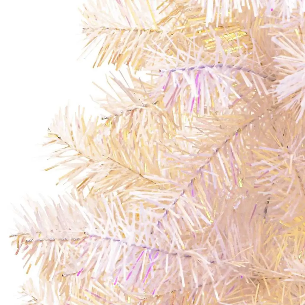 Artificial Christmas Tree White 240cm Iridescent Tips PVC Holiday Decoration