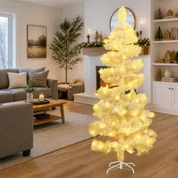 180cm White Swirl Christmas Tree: Simple and Striking
