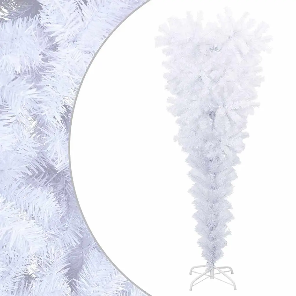 Upside-Down Artificial Christmas Tree White 150cm Holiday Home Decor Seasonal