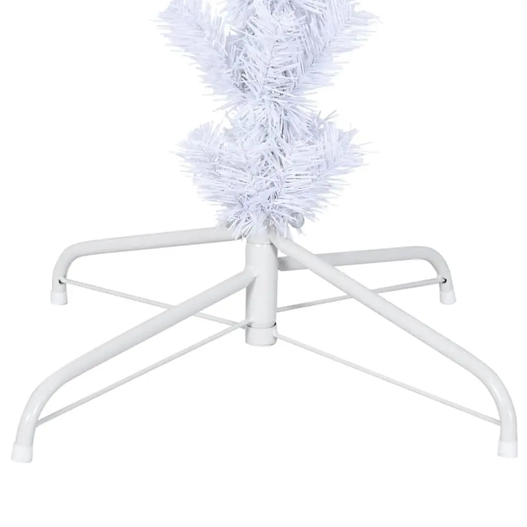 Upside-Down Artificial Christmas Tree with Stand White 180cm Holiday Decoration