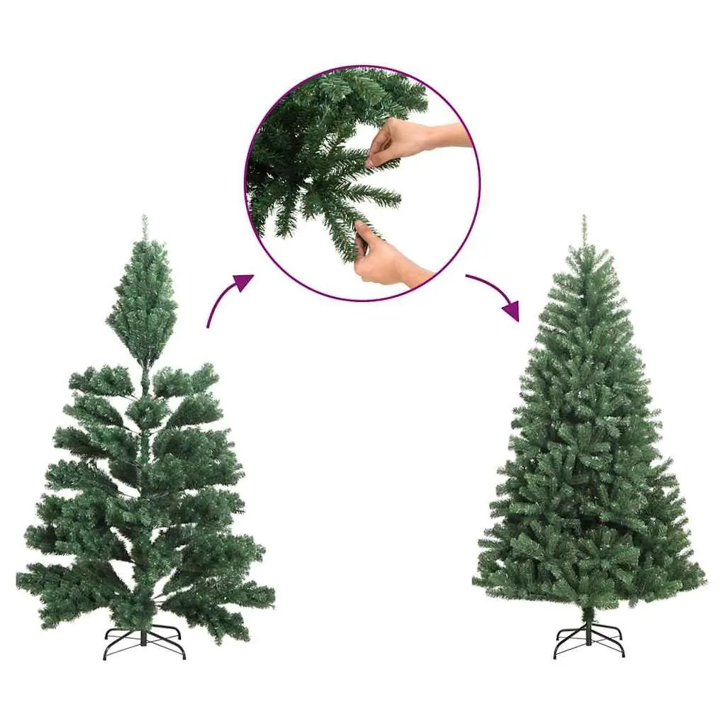 Upside-Down Artificial Christmas Tree with Stand White 240cm Holiday Decoration