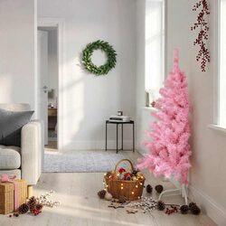 120 cm Pink Half Christmas Tree