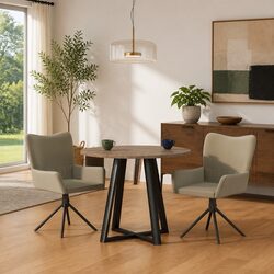 Swivel Dining Chairs 2 pcs Grey Velvet Kitchen Seat Armrest Backrest Padded