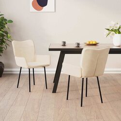 Cream Velvet Dining Chairs, Set of Two for Your Home