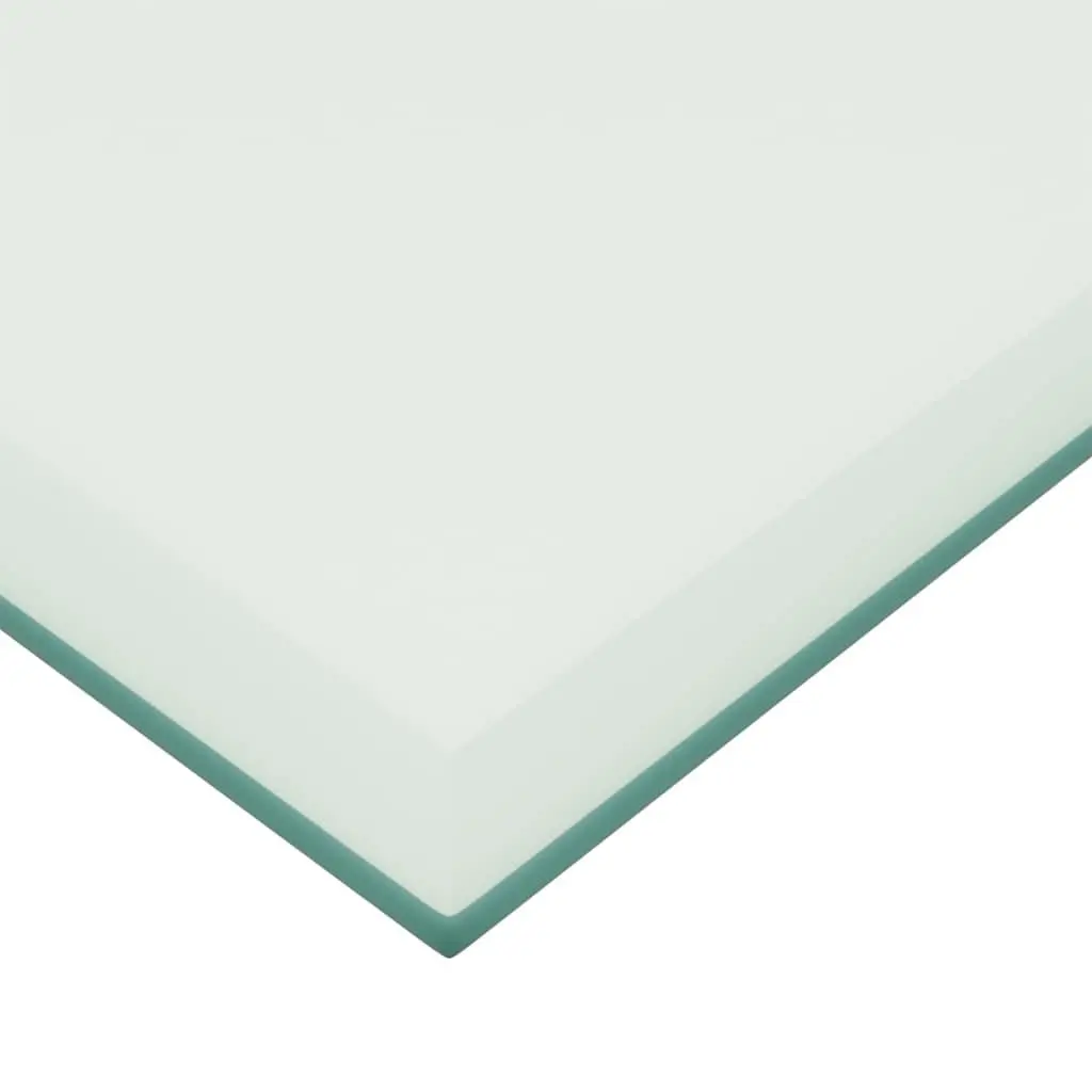 Tempered Glass Table Top Transparent 50x50 cm Clear Finish Suitable for Dining Coffee Garden Tables
