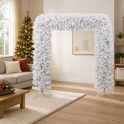 Christmas Tree Arch 240cm White Seasonal Holiday Decoration Wedding Festival