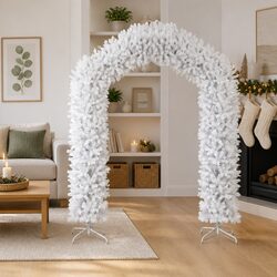 Christmas Tree Arch White 270 cm Holiday Seasonal Decoration Wedding Festival