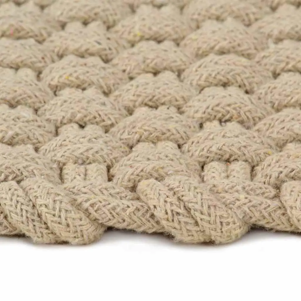 Cotton Rope Woven Rug Brown 80x160 cm Soft Floor Decor