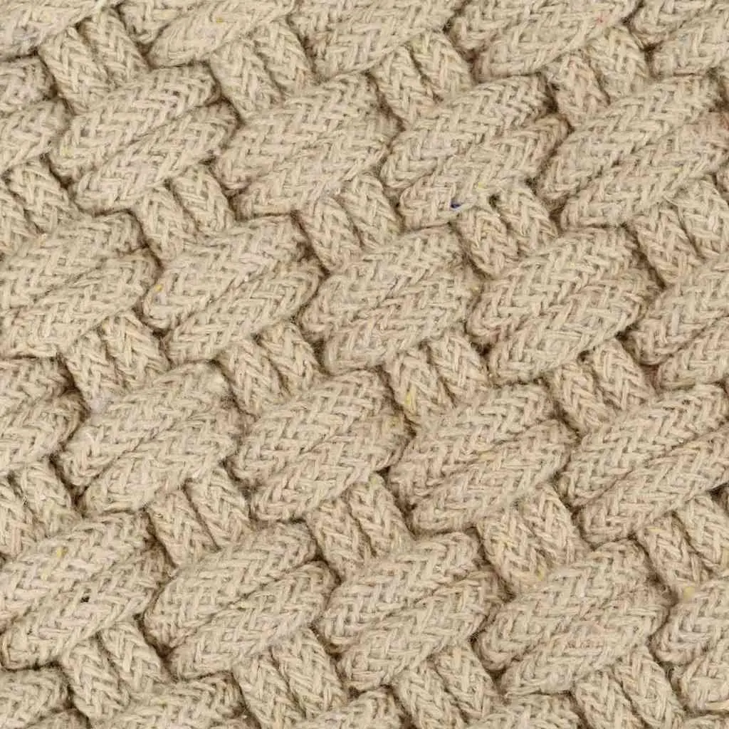 Cotton Rope Woven Rug Brown 80x160 cm Soft Floor Decor