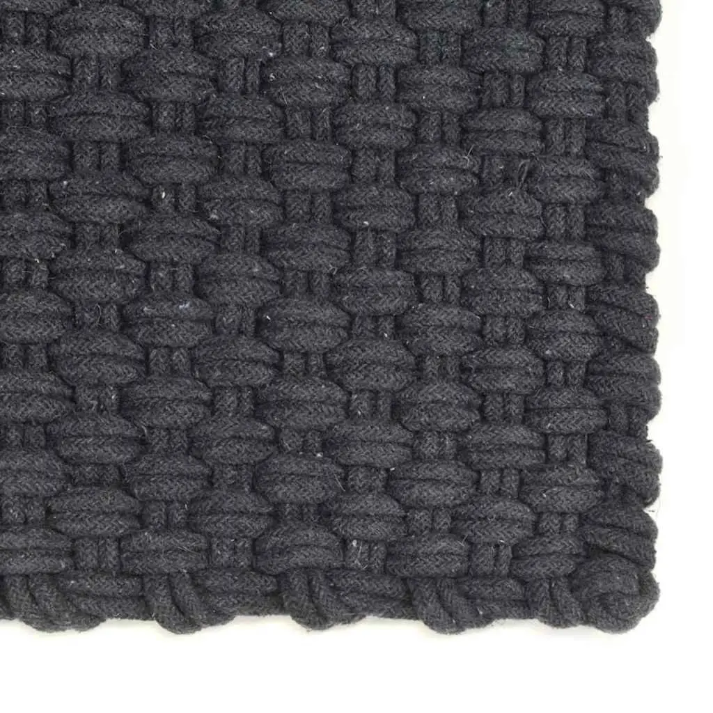 Cotton Rope Rug Anthracite 80x160 cm Heavy Construction Floor Mat