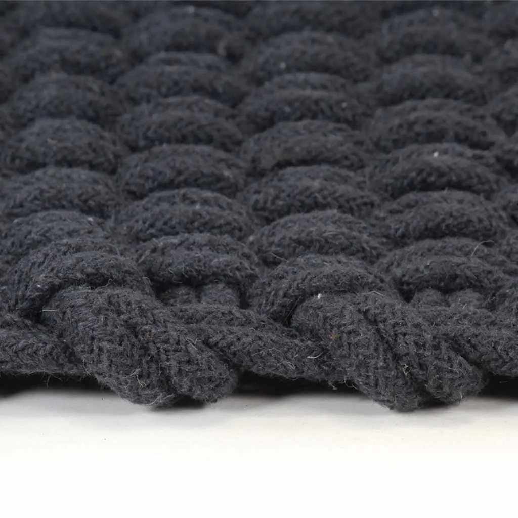 Cotton Rope Rug Anthracite 80x160 cm Heavy Construction Floor Mat