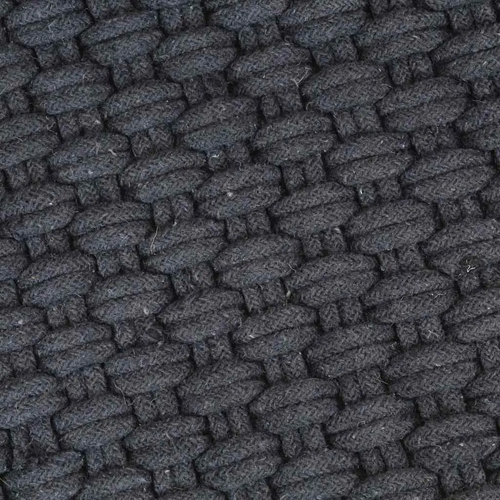 Cotton Rope Woven Rectangular Rug Anthracite 160x230 cm Heavy Construction Soft Feel