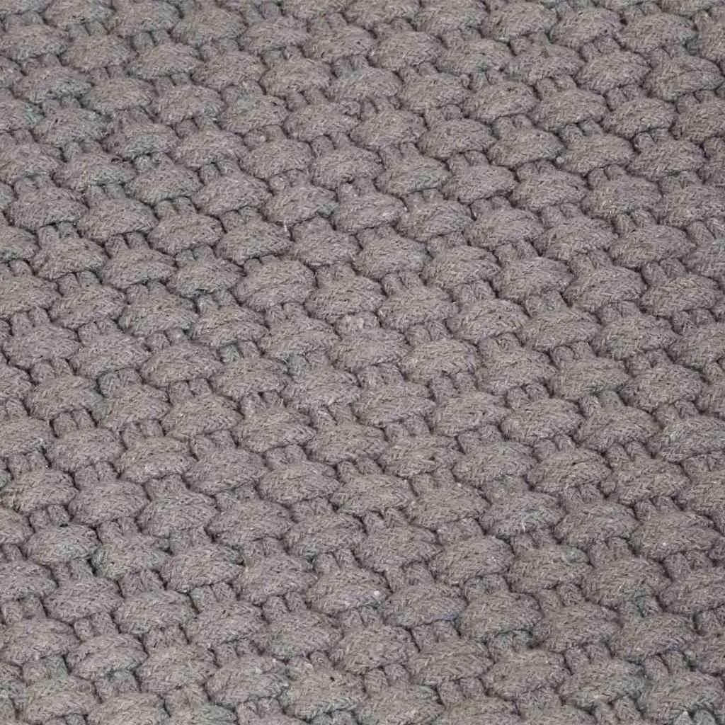 Cotton Rope Rug Grey 180x250 cm Textured Floor Mat for Living Room Bedroom Decor