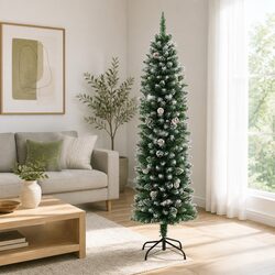 Concise 180cm Slim Christmas Tree with Steel Stand