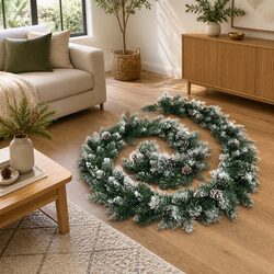 Compact 2.7m Christmas Garland LED Lights for Decorations