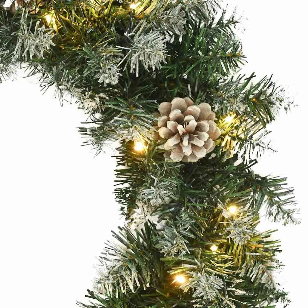 Christmas Wreath 45cm Green LED Lights Weather-resistant Indoor Outdoor Decoration