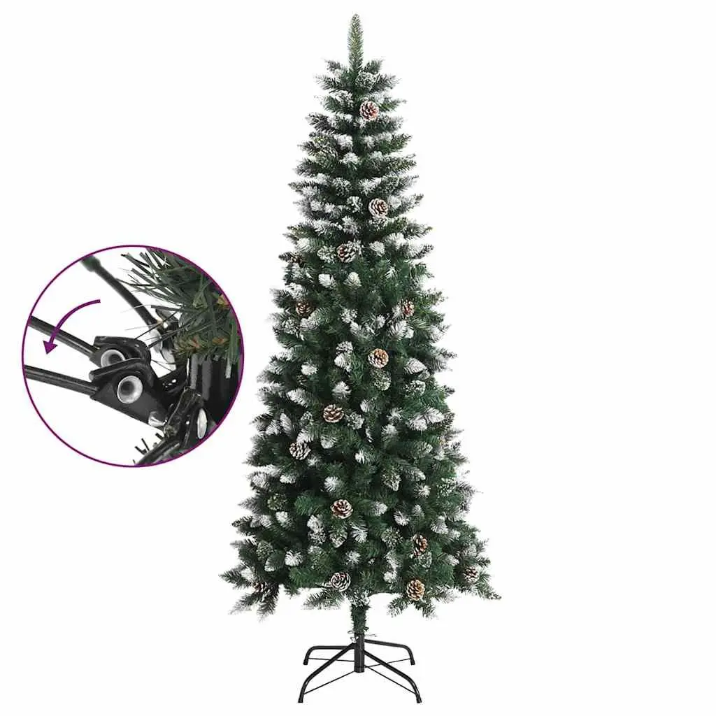 Artificial Christmas Tree Green 180cm PVC Hinged Branches with Stand