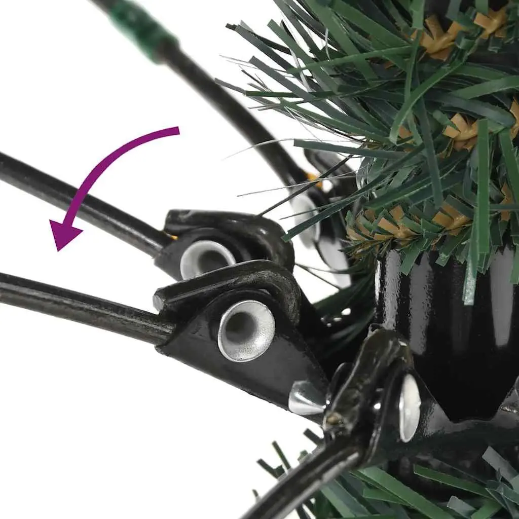 Artificial Christmas Tree 210cm Green PVC Hinged Branches Bushy Xmas Decoration