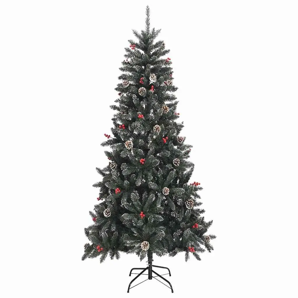 Artificial Christmas Tree Green 240cm Hinged Branches Holiday Decoration