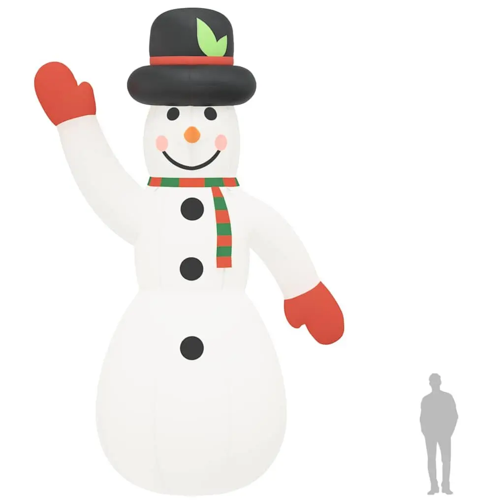 Christmas Inflatable Snowman with LED Lights Outdoor Yard Holiday Decoration