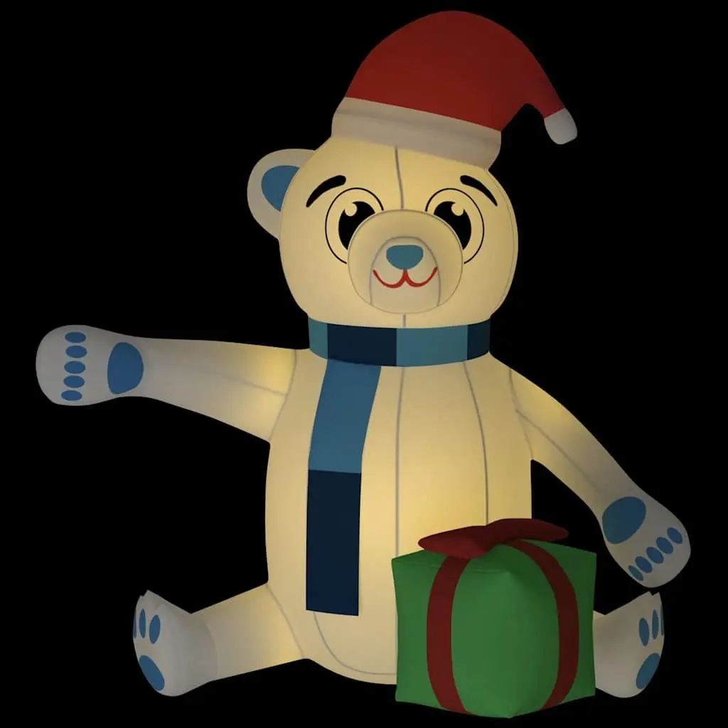LED Teddy Bear Inflatable Outdoor Decoration 180cm Christmas Holiday Yard