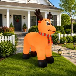 Christmas Inflatable Reindeer with LED Lights 500cm Yard Outdoor Garden Holiday