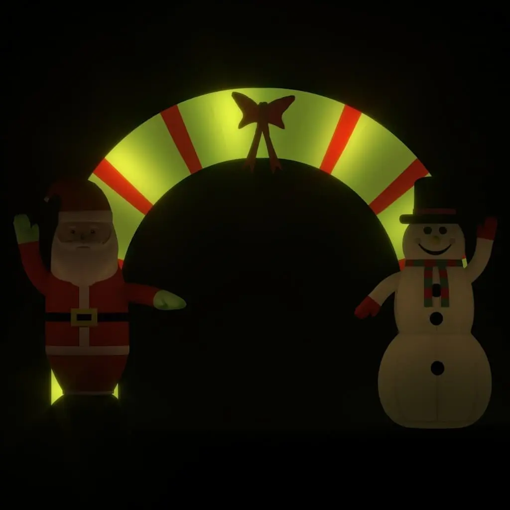Christmas Inflatable Arch Gate LED 270cm Santa Snowman Weather Resistant