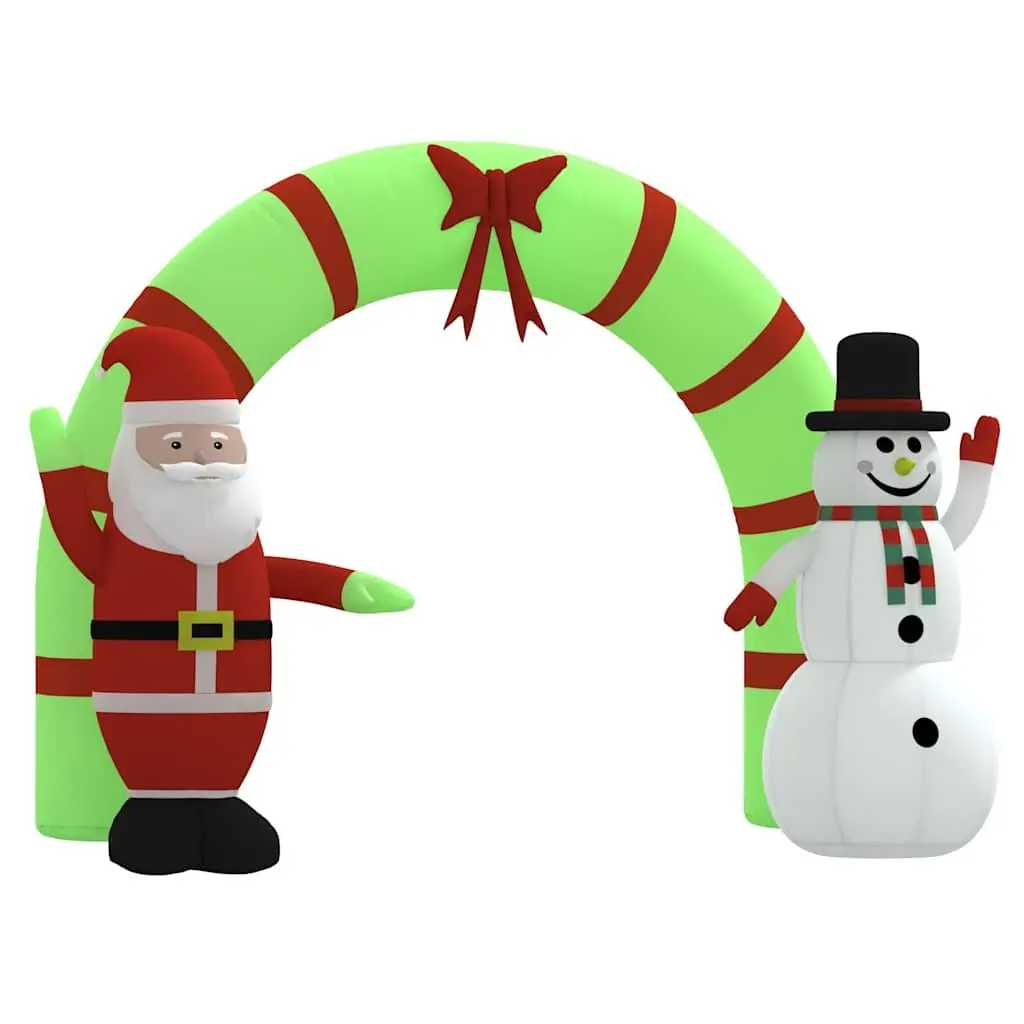 Christmas Inflatable Arch Gate LED 270cm Santa Snowman Weather Resistant