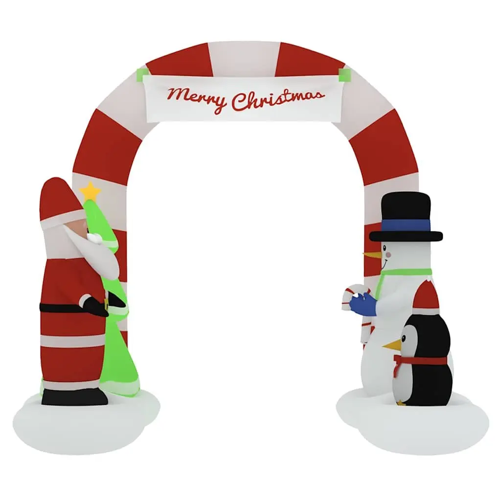Christmas Inflatable Arch Gate Santa Snowman 260cm LED Yard Decoration