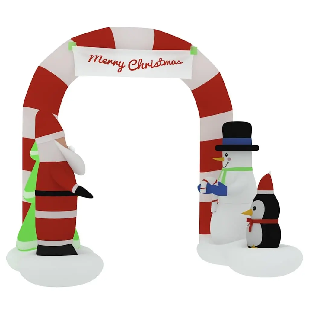 Christmas Inflatable Arch Gate Santa Snowman 260cm LED Yard Decoration