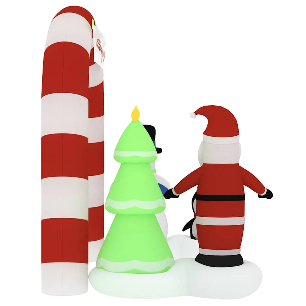 Christmas Inflatable Arch Gate Santa Snowman 260cm LED Yard Decoration