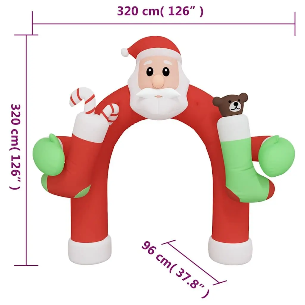 Inflatable Arch Gate Christmas 320cm LED Lights Outdoor Holiday Decoration