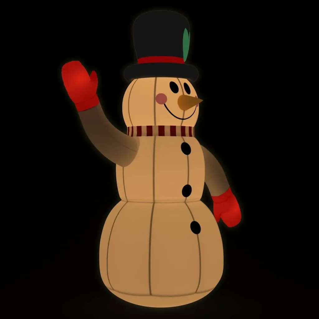 Inflatable Snowman Christmas Decoration with LED Lights 120cm Holiday Yard