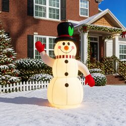 LED-lit Inflatable Snowman 240cm for Your Yard