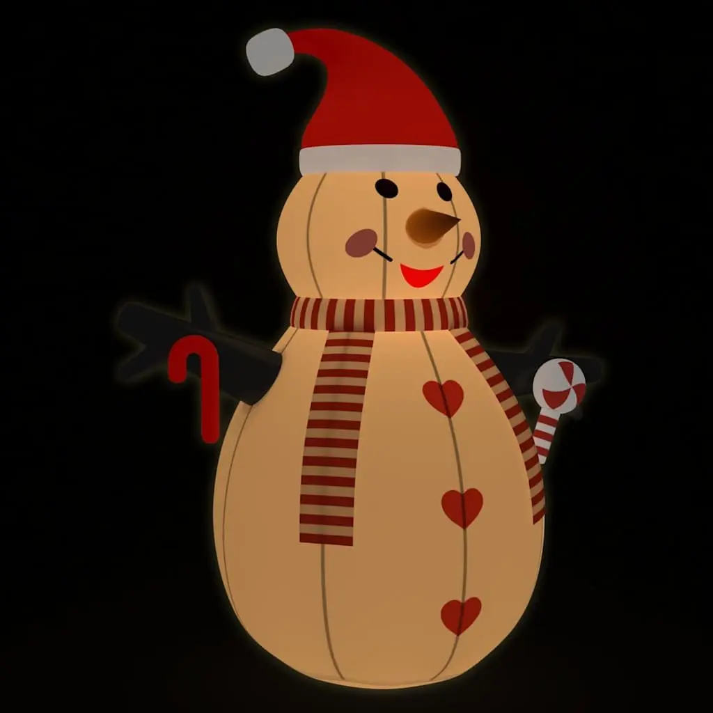 Inflatable Snowman 250 cm Christmas Yard Decoration with Built-in LED Lights